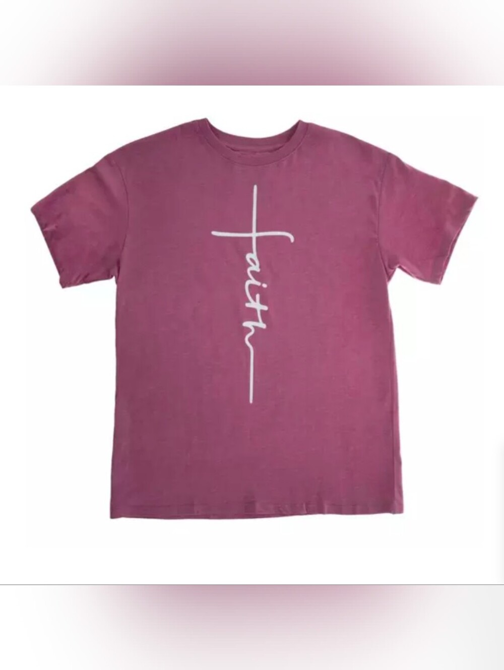 Various Sizes- Adult Faith Crew T-Shirt-NWT